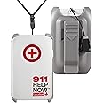 911 Help Now - No Monthly Fees Ever - One-Touch Direct Connect, Emergency Communicator Pendant Medical Alert - White