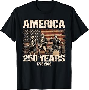 USA 250th Anniversary Party Founding Fathers Men Women T-Shirt