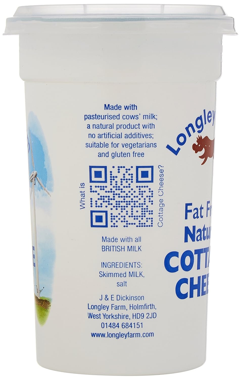 Longley Farm Virtually Fat Free Cottage Cheese 250 G Amazon Co
