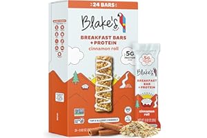 Blake's Seed Based Breakfast Bars with Protein — Cinnamon Roll (24 Count), 5g Clean Plant-Based Protein, Gluten Free, Nut Free, Dairy Free & Vegan, Healthy Snacks for Kids or Adults, School Safe