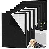 4 Packs KJ190L Replacement Filter Compatible with MOOKA KJ190L Air Cleaner Purifier For Home Large Room 2000 Ft², 4 HEPA Filters and 4 Washable PreFilters