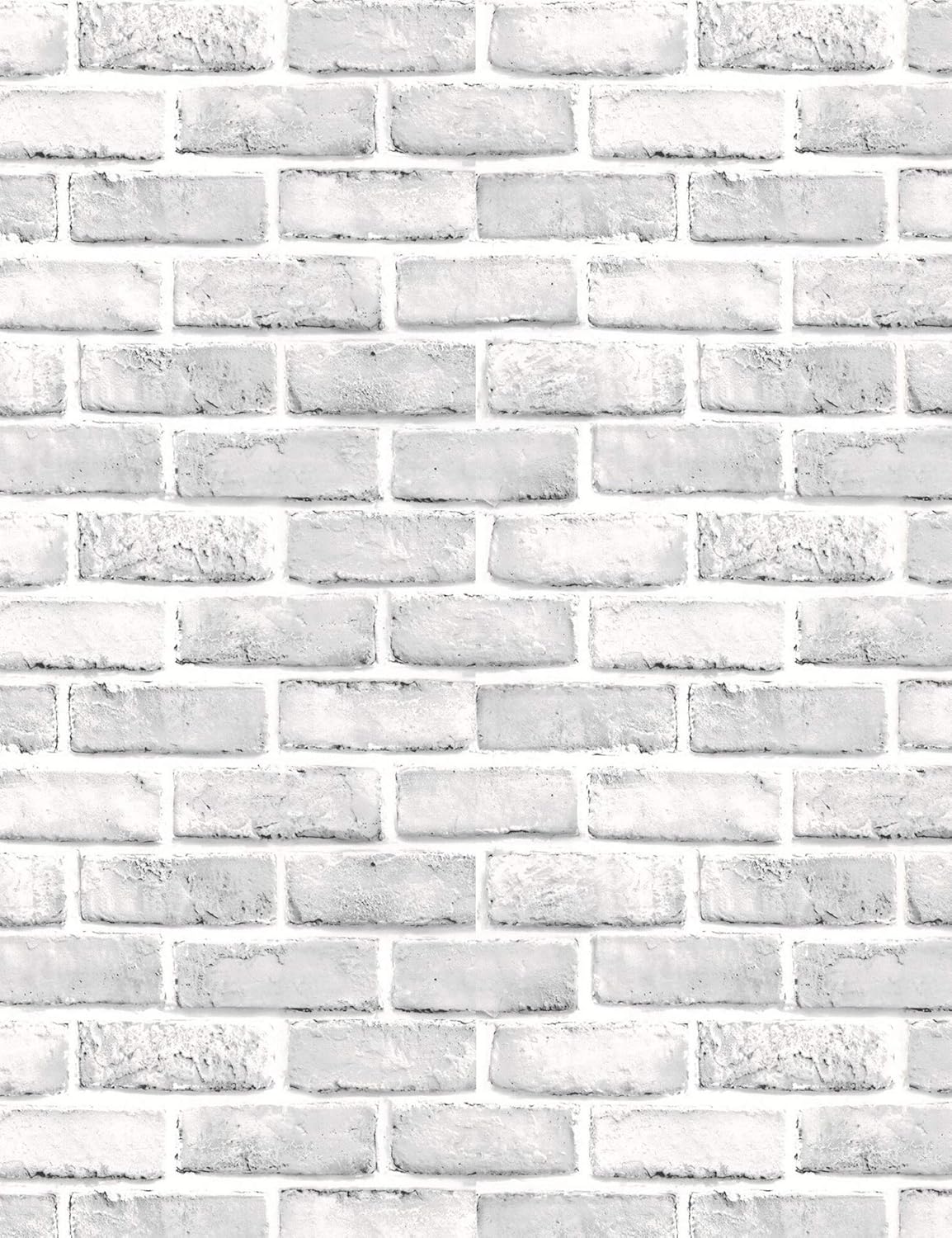 ConCusT Classic White Gray Brick Pattern Wallpaper 45cm×600cm PVC Home