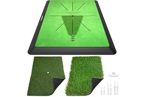 COSPORTIC Golf Hitting Mat, Golf Training Mat for Swing Path Feedback Detection Batting,Extra Replaceable Golf Practice Mat 16"x12",Golf Gifts for Men Women for Home Indoor Outdoor