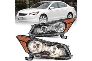 TUSDAR Headlight Assembly Pair for 2008-2012 Honda Accord Sedan 4-Door OE Style Headlamp Replacement Driver and Passenger Side (Set of 2)