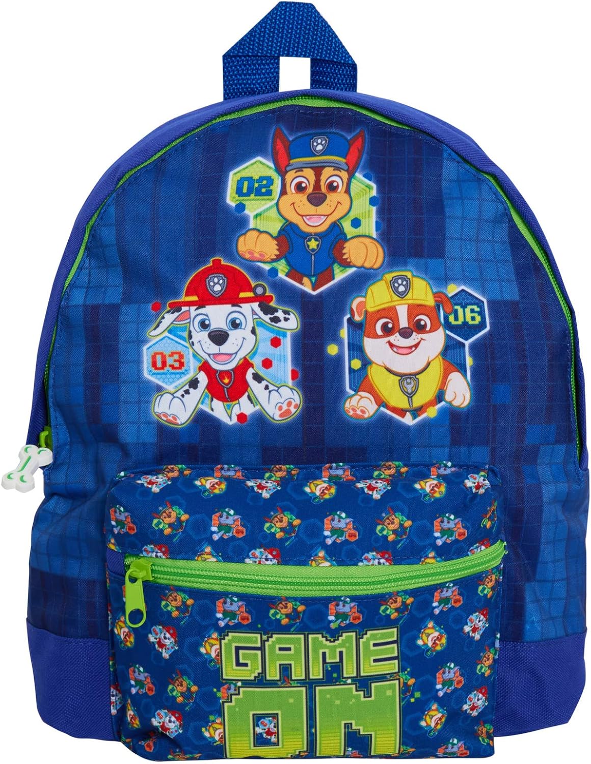 Kids Paw Patrol Backpack Game On with Big Pocket Chase Marshall Rubble School Nursery Holiday Lunch Book Bag Rucksack - Image 3