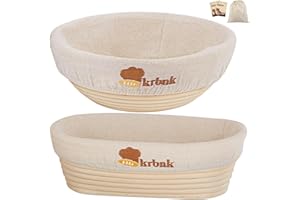 Banneton Bread Proofing Basket, Proofing Basket for Sourdough Bread Baking, Indonesian Rattan Bread Bowl Sourdough bread Baki