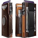 KEMISANT Airtag Wallet Men Gift,Mens Slim Front Pocket Wallet Money Clip Standard or Apple Airtag Use 3.8"×2.8"×0.9"