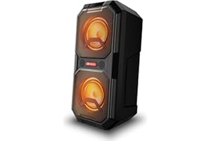 MOTOROLA SOUND Motorola ROKR 820 Bluetooth Portable Speaker, Karaoke Machine with Microphone, Powerful Subwoofer, LED Dance Lights - 80W, 20 hrs Playtime, IPX4, Perfect for Indoor/Outdoor Party
