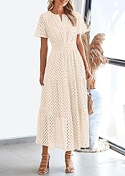 PRETTYGARDEN Womens 2025 Summer Maxi Dress Short