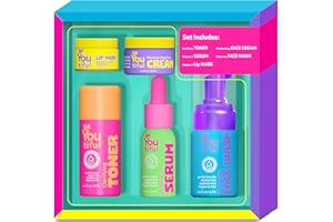 BeYoutiful Skin Care Gift Set for Teens, BFF Regimen 5-Piece kit for Sleepovers & Kids Skincare, Toner, Face Wash, Serum, Moisturizer Lotion & Lip Mask, Vegan, Cruelty-Free