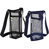 Easybliss 2 Pack Mesh Water Bottle Bag, Carrier With Strap, Water Bottle Sling, Holder With Strap, Drink Carrier Bag For Hiki
