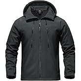TACVASEN Men's Softshell Jacket Winter Fleece Waterproof Lightweight Warm Windbreaker Rain Coat Outdoor Hiking Ski Travel