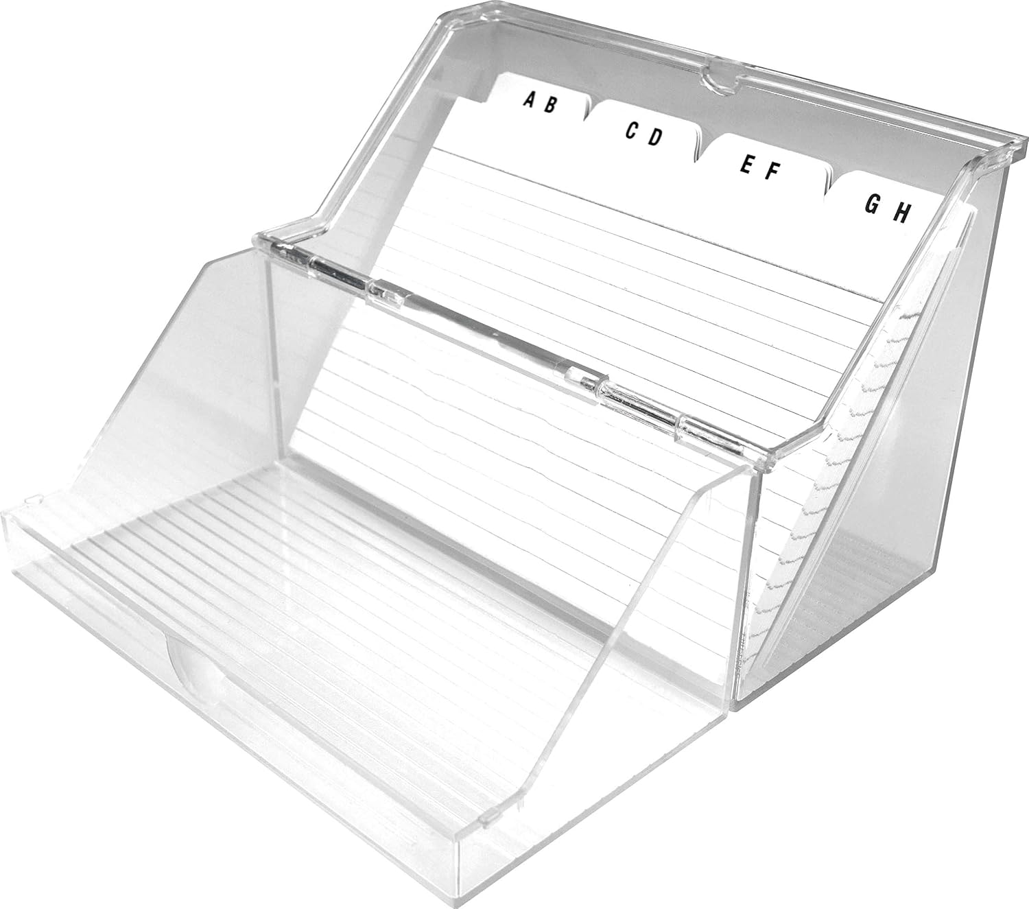 Small Card File Box A6 Crystal Clear Including 50 Cards, Small, A6 - Image 3