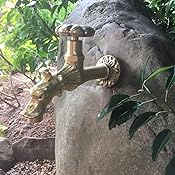 Antikas Wasserhahn | Wasserspeier aus Messing für Brunnen | Drachenkopf