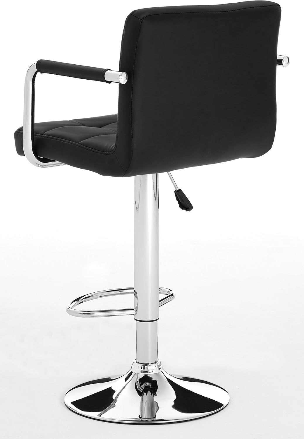 Premier Housewares Adjustable Bar Stool Black Bar Stools Faux Leather