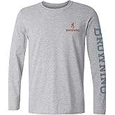 Browning Mens Buckmark T-Shirt, Hunting & Outdoors Long Sleeve Graphic Tees