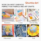 Shuttle Art Fabric Paint Permanent 30 Colours Set 60ml Multicolor with Tools view 7