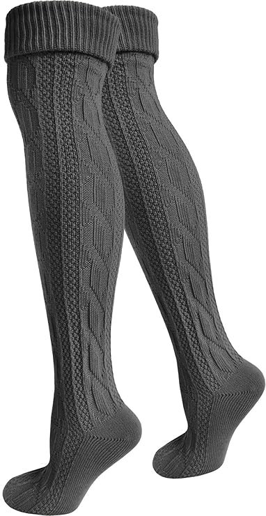 normani 2 Paar Trachtenkniestrümpfe Kniebundhosen-Strümpfe mit Leinen auch in Übergröße