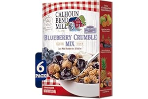 Calhoun Bend Mill Blueberry Crumble Mix | Delicious Easy to Make Crumble Dessert | Perfect for Blueberries or Your Favorite Fruits | Classic Dessert | Ideal for Baking Enthusiasts - 8 Oz (Pack of 6)