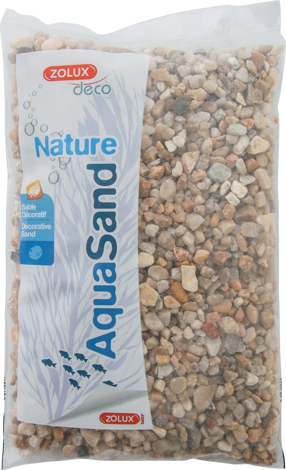 Zolux Aquarium Gravel Natural Quartz Large granulométie 3 – 8 mm – 1 Kg