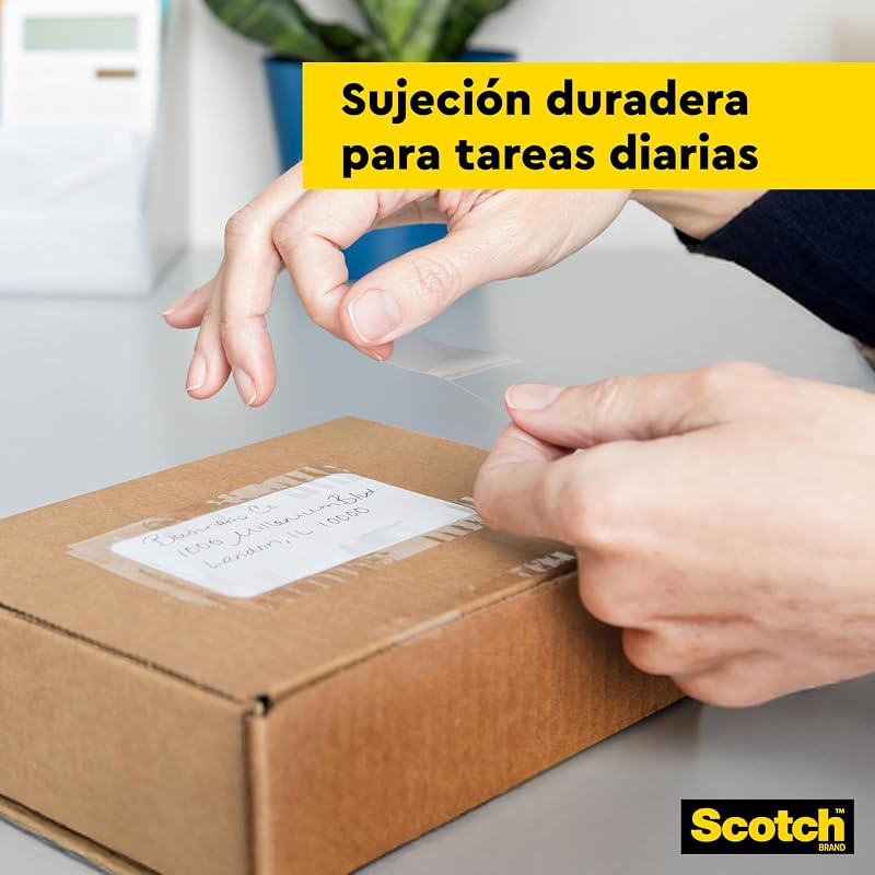 Cinta Adhesiva Transparente - 8 rollos - 19mm x 33m - Cinta Adhesiva para Uso General para el Colegio, el Hogar y la Oficina