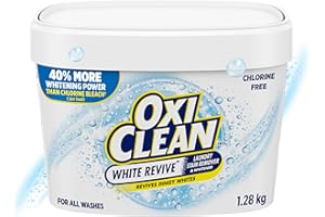 OxiClean White Revive Enzyme Laundry Stain Remover Powder, Effective on Grease, Blood, Wine Stains and More - Colour Safe, Ch