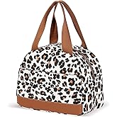 MIAOJIE Lunch Box Lunch Bag for Women Men, Leakproof, Insulated Lunch Box Tote with Large Capacity, Lunch Container for Work/Office (M-Small Leopard Print)