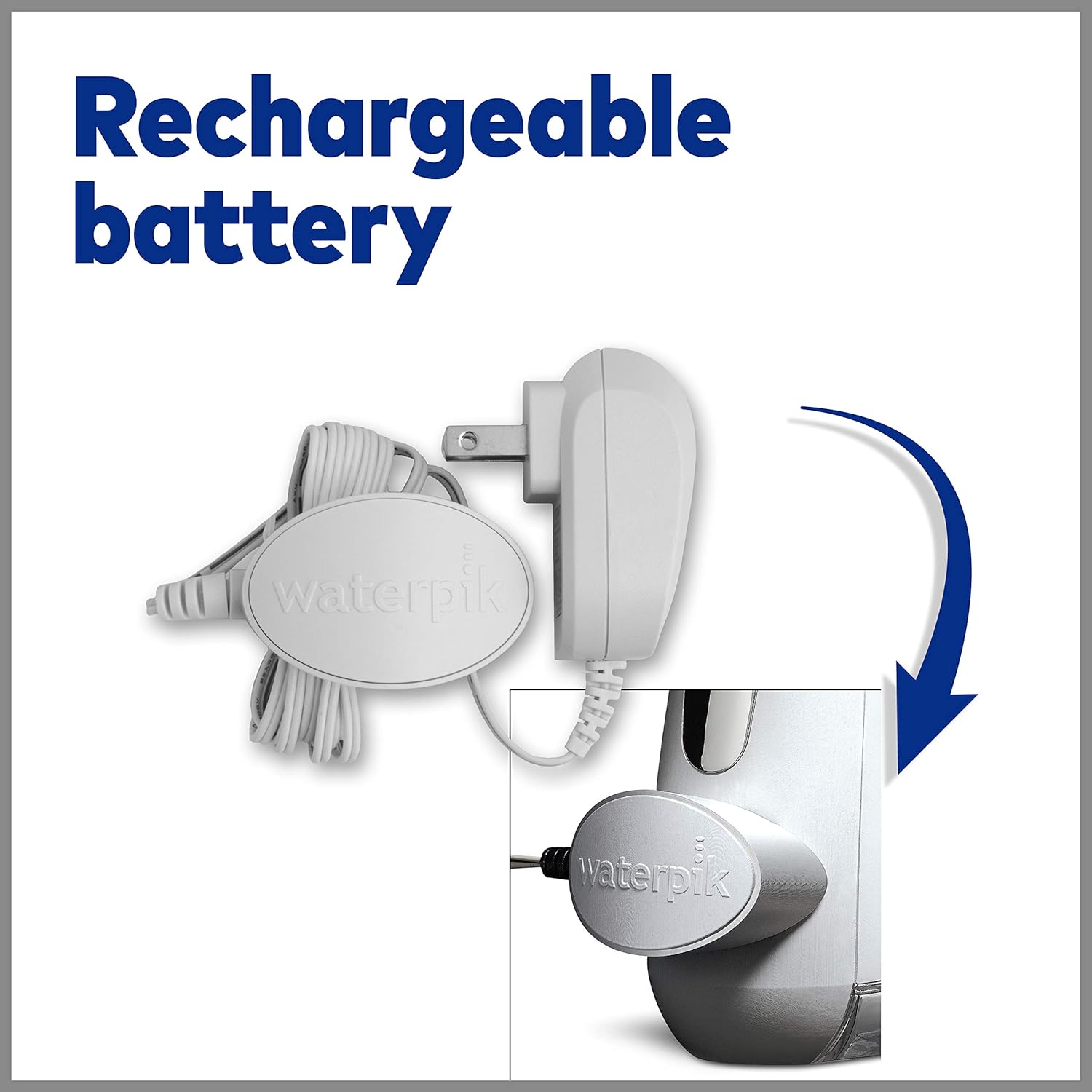 Waterpik Cordless Water Flosser Rechargeable Portable Oral irrigator for Travel & Home – Cordless Advanced, Wp-560 White: Beauty