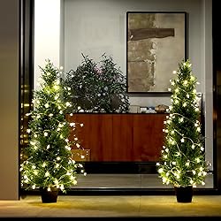 OAKRED Artificial Cedar Topiary Trees for