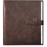 Artmag Photo Album 4x6 200 Photos, Thick Leather Cover Picture Album with 30 PCS Kraft Writing Paper Holds 200 Horizontal Photos for Family Wedding Anniversary (Brown)