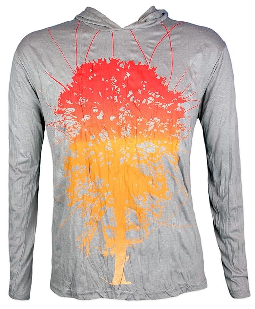Pure Camiseta con Capucha Hombre Arbol Vida Mundo Yoga Boho ...