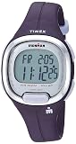 Timex Women's Ironman Triathlon Transit 33mm Resin Strap Watch – Silver-Tone Top-Ring & Purple Resin Strap