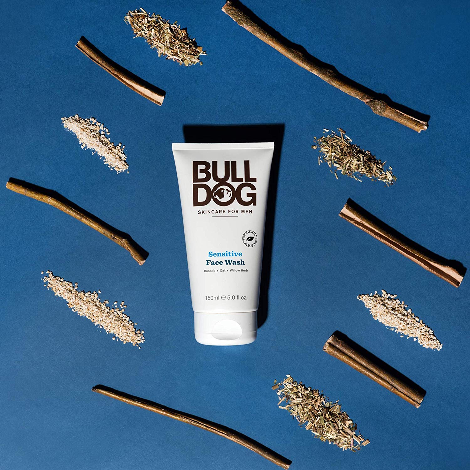 Bulldog Mens Skincare and Grooming Sensitive Full Face Kit with Sensitive Moisturizer, Sensitive Face Wash and Sensitive Face Scrub: Beauty