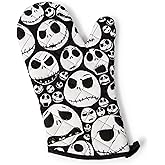 Disney The Nightmare Before Christmas Black and White Kitchen Oven Mitt Pot Holder | Thick Heat Resistant Glove for Cooking