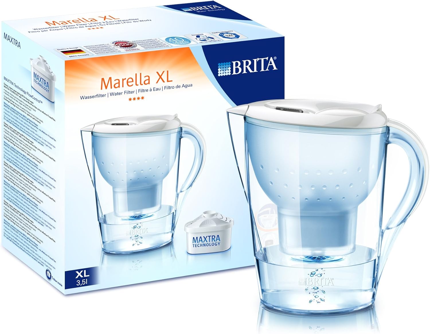 Brita Marella XL Memo weiß inklusiv 6 Maxtra Filterkartuschen Kaufen