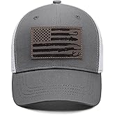 Hunting Fishing Gifts for Men, American Hunting Fishing Flag Trucker Hats, Men's Hat Gifts for Dad Husband Grandpa