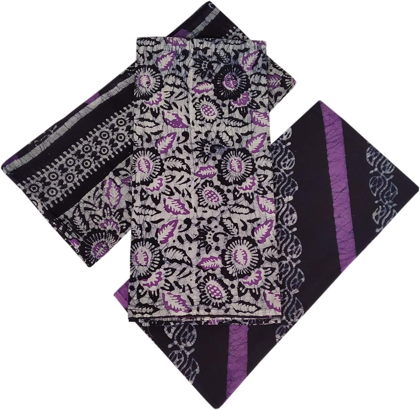 Women's KUTCHI HANDLOOM WAX Batik cotton dress material multi colored