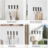 pickpiff Self Adhesive Hooks 4 Pack Extra Sturdy 6 kg Black Stainless view 6