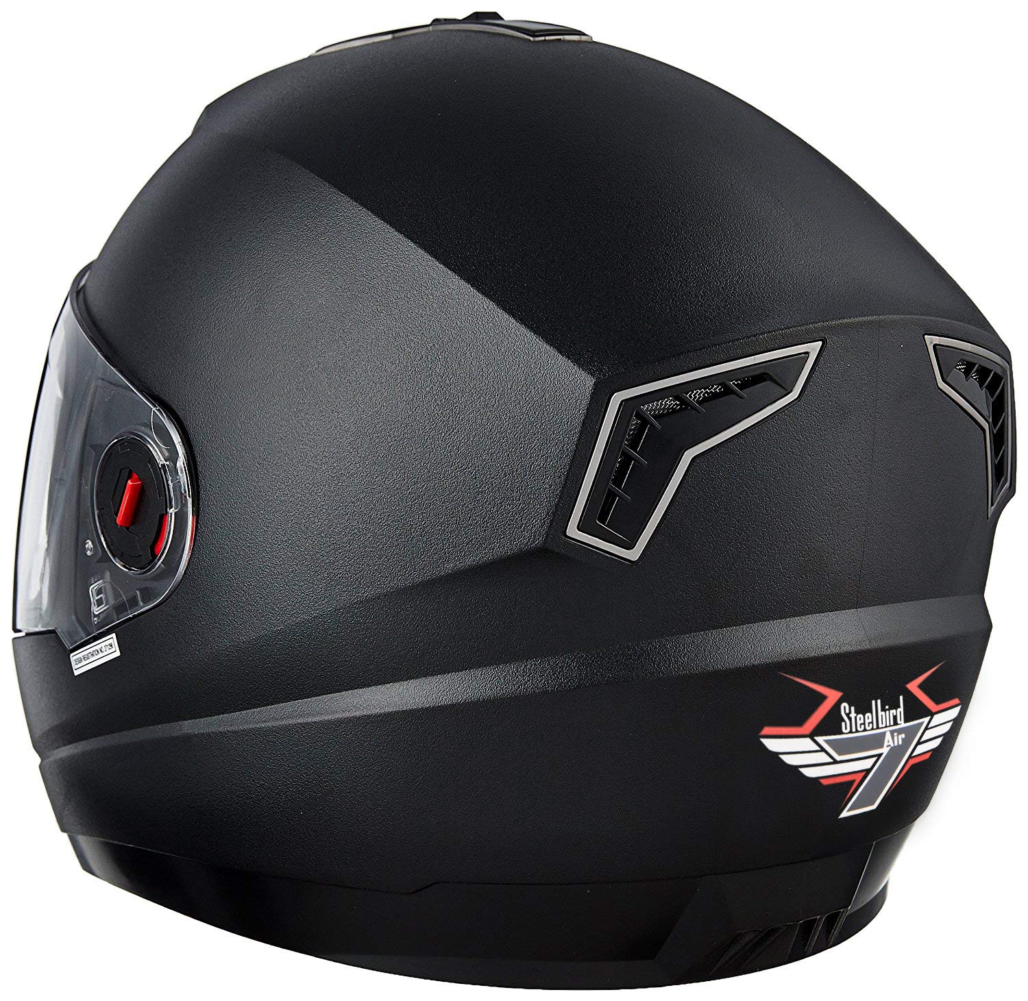 Steelbird Black Classic 7WINGS Full Face Medium Helmet with Plain Visor in India 2021 Best