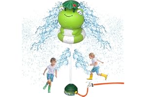 TANSAR Rocket Sprinkler for Kids, Outdoor Water Toys Launcher, Holiday & Birthday for Boys Girls Age 3 4 5 6 7 8 Year Old, Summer Outside Activity Game, Frog
