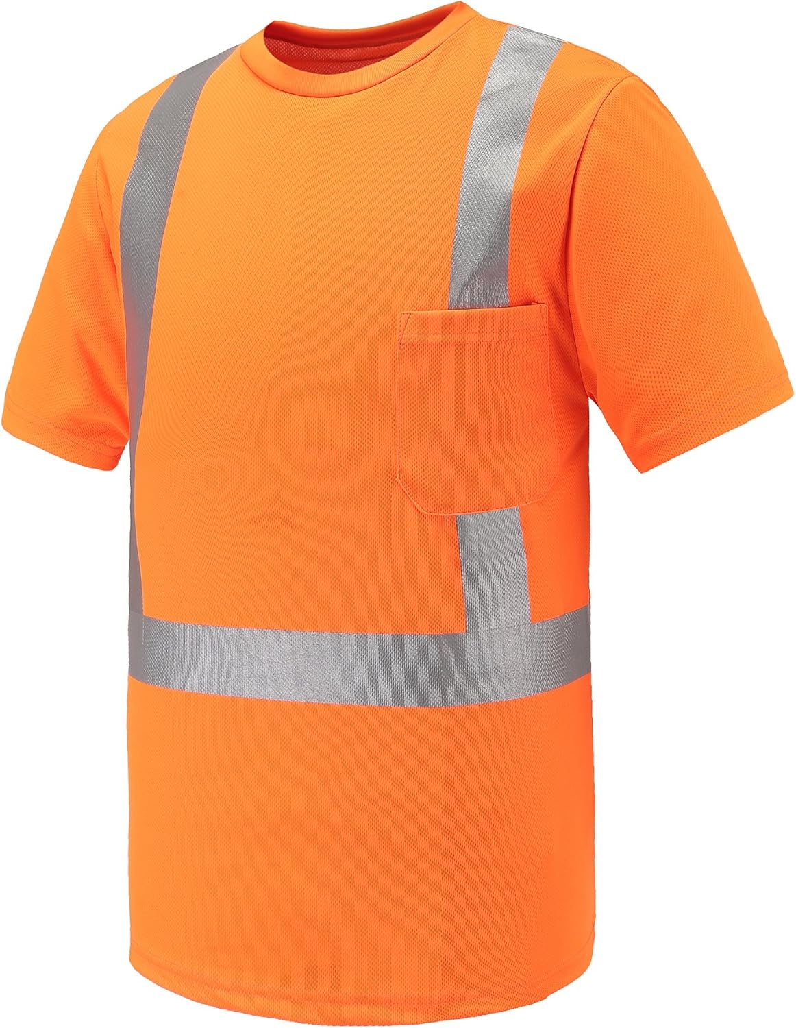AYKRM Hi Vis High Viz Visibility Short Sleeve Safety Work Polo T Shirt
