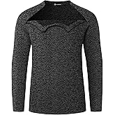 KGGEOO Fleece Lined Unisex Chemo Shirts for Port Access Long Sleeve Shoulder Surgery Zippers Off Shirt Thermal Dialysis Shirt