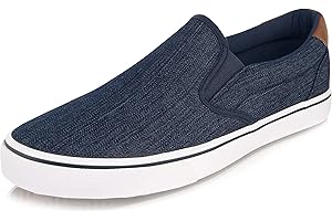 TOBER Men's Black Classic Low Top Shoes Canvas Fashion Sneaker with Soft Insole Causal Dress Shoes for Men Comfortable Walking Shoes