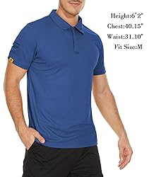 V VALANCH Mens Polo Shirts Summer Short Sleeve