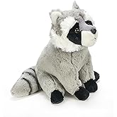 The Petting Zoo Raccoon Stuffed Animal Plushie, Gifts for Kids, Wild Onez Wildlife Zoo Animals, Raccoon Plush Toy 12 inches