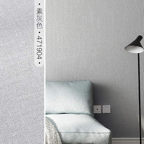 Amazon 灰色の壁紙 無地のリネン リビングルームのホテルの衣料品店 無地の壁紙の写真アートデザイン 壁紙