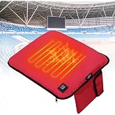 Portable Heated Seat Cushion,Heated Stadium Seats for Bleachers(Red) | Waterproof Heated Seat Pad Great for Outdoor Sports,Camping,Fishing(No Power Bank)