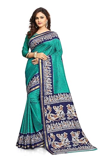 Women's Art Silk Saree With Blouse Piece (rhytm1101a_Multicolored)