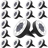 Joomer Solar Ground Lights, 16 Pack 8 LED Solar Lights Outdoor IP68 Waterproof Disc Light In-Ground Landscape Lighting Outdoor for Patio Pathway Lawn Yard Driveway Walkway (White)