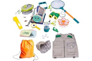 MAVE Sparks Bug Catching Kit for Kids – 63 PCS Bug Catcher Kit with Bug Cage, Kid Explorer Kit, Kid Binoculars Ages 4–8, Butterfly Net & Outdoor STEM Nature Toys
